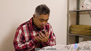 busty chinese babe jinbaona gets deeply fucked by tattooed stud in wet action. her big tits bounce wild!