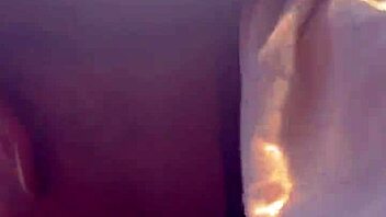 Ebony swallows big black cock cum in car.