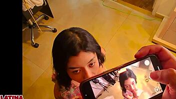 Chyna flaunts new boobs before huge cock in Latina casting