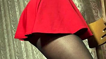 Short Skirt Stockings Mobile 4k Video
