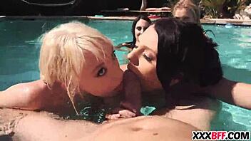 Best Friends Enjoy Pool Party Together