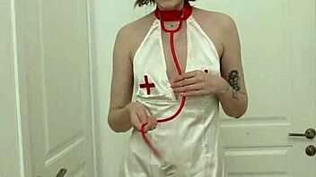 Sweet doctor offers her ass for anal therapy with Oliver Trunk