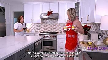 Stepson's Painful Anal Play with Cougar Addyson James