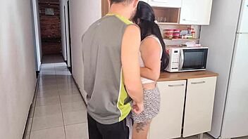 Risky sex with my cuckold’s best friend while he showers nearby