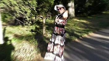 i can’t stop flashing my hairy mature pussy in public