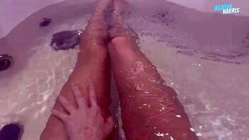 teen girl masturbates in the bathroom, wet and cute