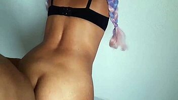 homemade sex against the wall with mexican brunette