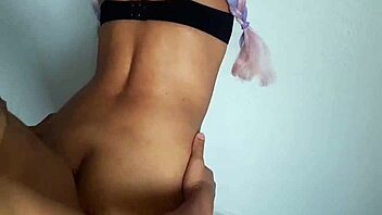 homemade sex against the wall with mexican brunette