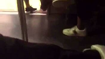 Big Ass Teen Groped on Train by Voyeur.