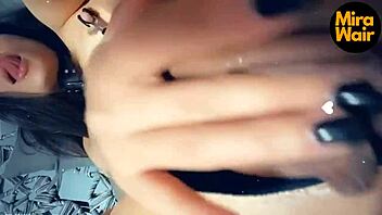 Bold young whore masturbates to intense orgasm in softcore porn