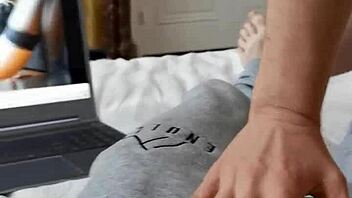 My girlfriend sucks me while watching julynovember's amateur porn