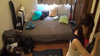 Japanese amateur blows and fucks toys