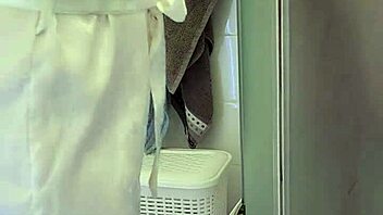 Stepmom jerks off son in bath for cum finish.