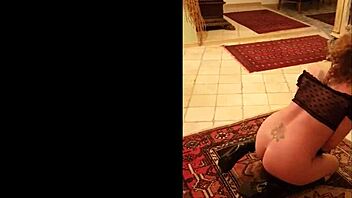 Your sexy milf kitty cat poses in lingerie and boots solo