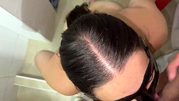 Latina milf gets facial surprise at boss's house.