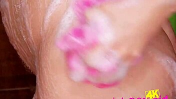 Blonde model in the shower, what happens next?