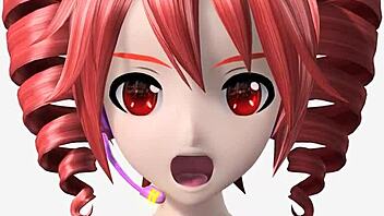 Hatsune Miku Teto and Neru in full nude triple baka mod