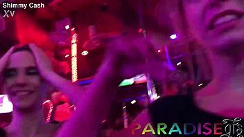 Twin GFs Get Fucked In Public Bathroom After Striptease – Clothes Ripped!