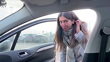 huge squirter in public rent car toilet