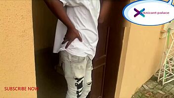 it was about to rain so i waited for her to take her clothes from the ropes and then i pounded her squirting pussy