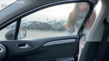 huge squirter in public rent car toilet