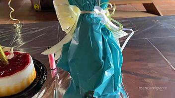 Gimme that real cock for my birthday 'til my ass drips!