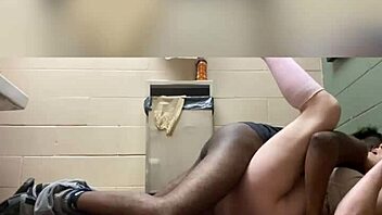 she's getting slutted out in the public bathroom.