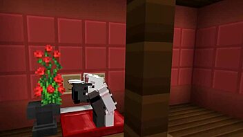 Is this minecraft lesbian sex with a cute girl hot or what?