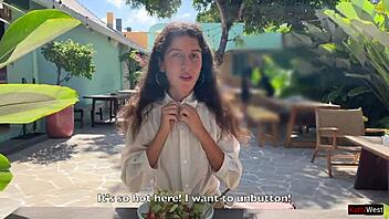 I ASKED A FRIEND TO CUM ON MY FACE IN A CAFE FOR SPERM FOOD FETISH!