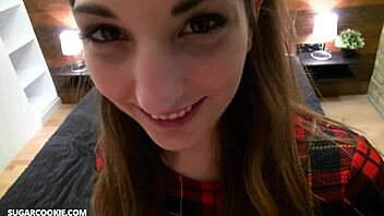 Cute teen jimena lago intensely blows boyfriend