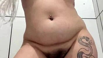 Alternative Bisexual Babe Shows Big Ass And Pierced Clit In Lingerie