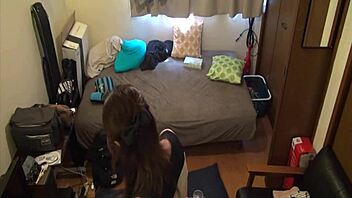 Japanese amateur blows and fucks toys