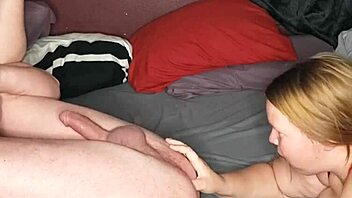 tongue box and sucking cock!