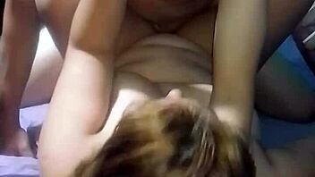 Intimate Missionary Play with Natural Tits Up Close