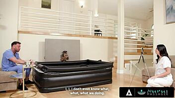 Sexy Gal Ritchie Shows Nuru Massage, Oiled And Bent Over 😏