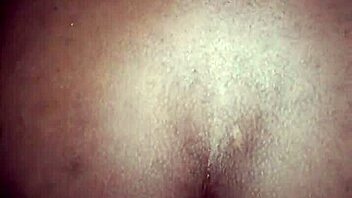 ebony couple's rough doggystyle fuck ends with internal cum