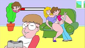 On The Couch In This Erotic Comic Scene!