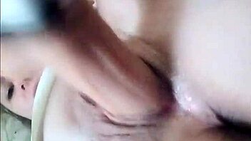 Large thick dildo play with wet toys