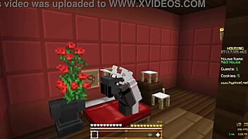 Is this minecraft lesbian sex with a cute girl hot or what?