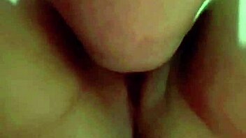 Licking neighbor's wife's plump pussy while husband works