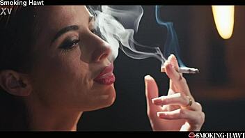 Redhead Audrey Reid Smokes Cigarette While Giving Hot Blowjob