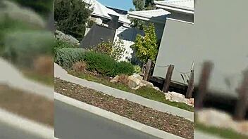 using my dildo outside neighbor's house