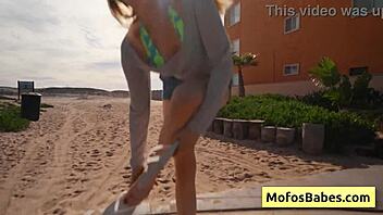 Naughty Blonde Teen Sahara Skye Sucks Dick At The Beach!