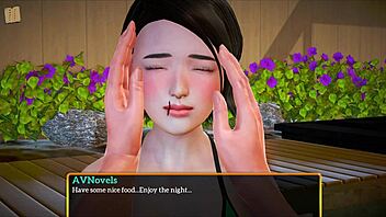 My new family plays a game together