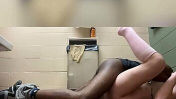 she's getting slutted out in the public bathroom.