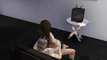 Step Siblings Lose Virginity Together In Sims 4 With Intense Riding And Blowjob