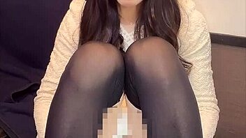 beautiful japanese shemale in mini dress quietly masturbating