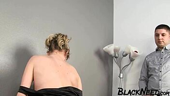 Blonde Housewife Takes Facial from Massive Black Cock