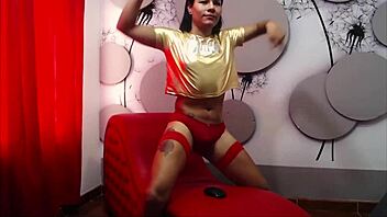 Sexy devil dance at webcam show with lingerie