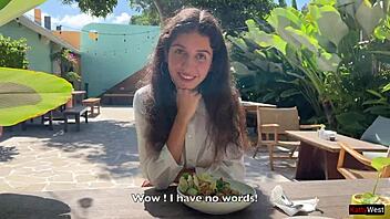 I ASKED A FRIEND TO CUM ON MY FACE IN A CAFE FOR SPERM FOOD FETISH!